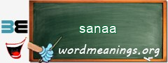 WordMeaning blackboard for sanaa